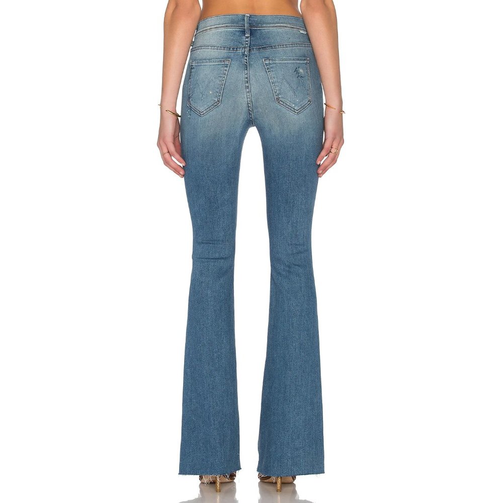 SOLD MOTHER Pixie Cruiser Fray Flare Jeans Rumor Has it N5 - Picture 4 of 11